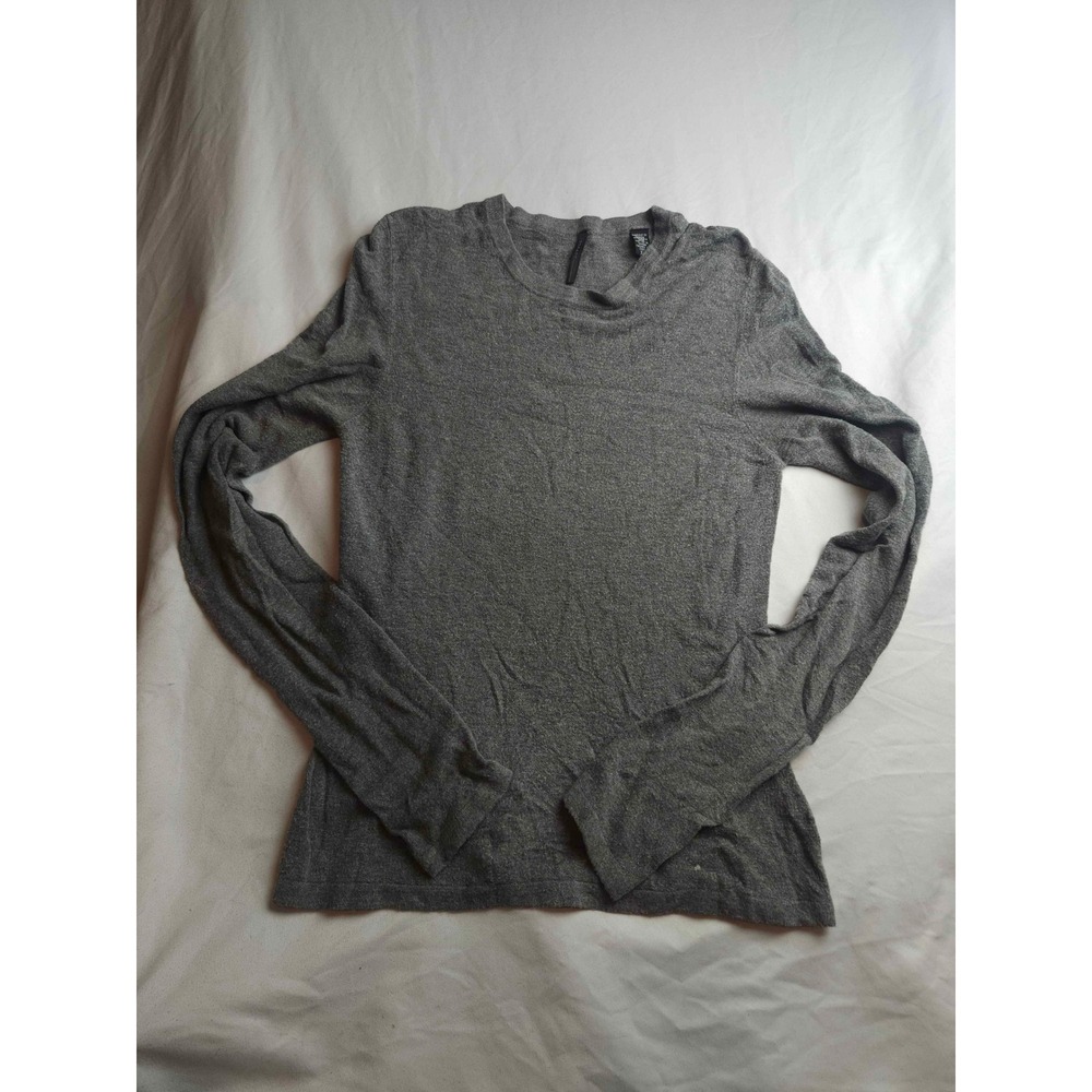 Isda & Co Gray Long Sleeve Knit Top Crew Neck Viscose Spandex XS Womens